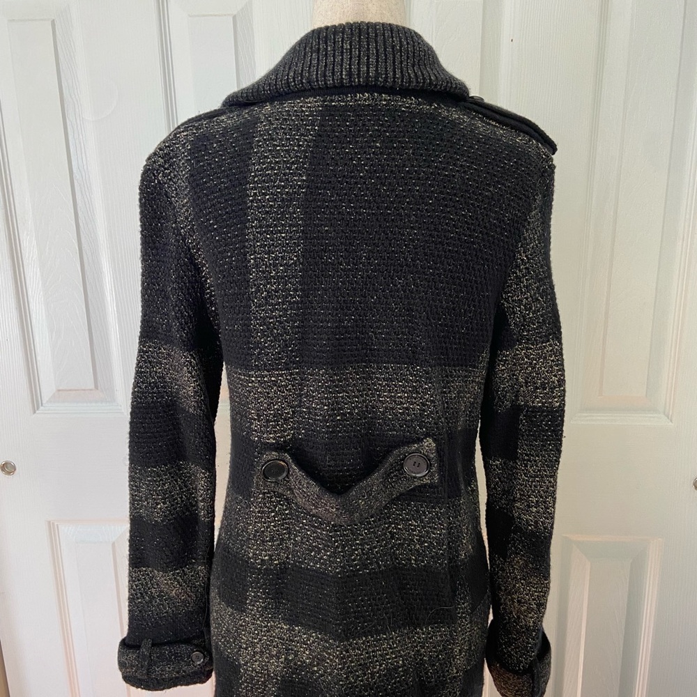 Burberry Plaid Knit Coat - Picture 3 of 8